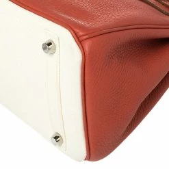 Hermes Rouge Pivoine Craie Clemence Leather Palladium Finished Birkin 30 Bag For Women -Deals Hermes Store luxury women hermes used handbags p450058 008