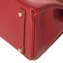 Hermes Rouge Casaque Epsom Leather Gold Finish Birkin 30 Bag For Women -Deals Hermes Store luxury women hermes used handbags p450331 009