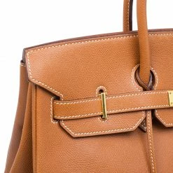 Hermes Brown Epsom Leather Gold Hardware Birkin 35 For Women 26 Hermes Brown Epsom Leather Gold Hardware Birkin 35 For Women -Deals Hermes Store luxury women hermes used handbags p45336 007