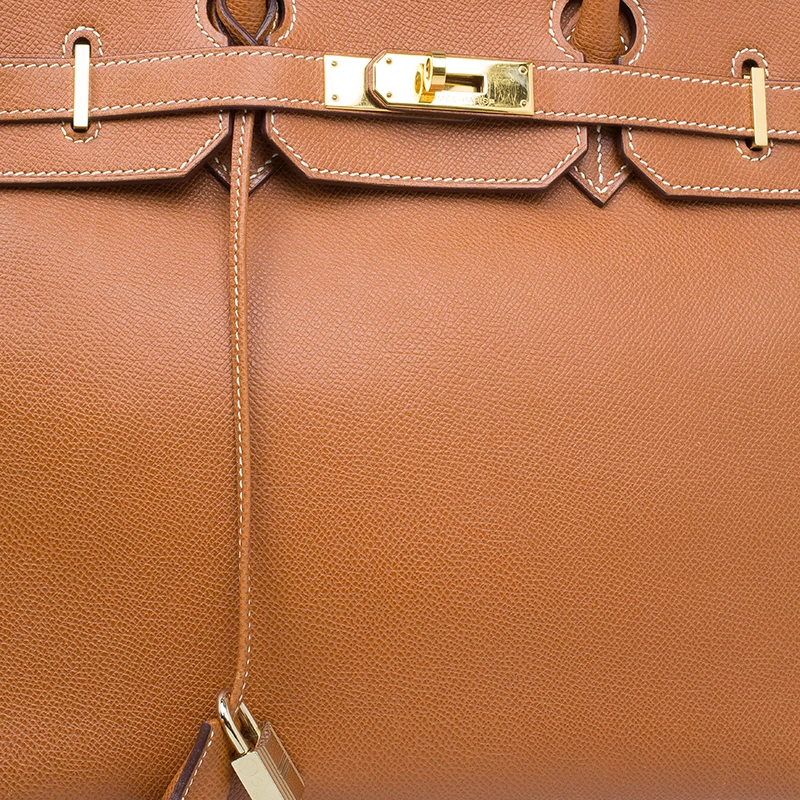 Hermes Brown Epsom Leather Gold Hardware Birkin 35 For Women 10 Hermes Brown Epsom Leather Gold Hardware Birkin 35 For Women - Image 8