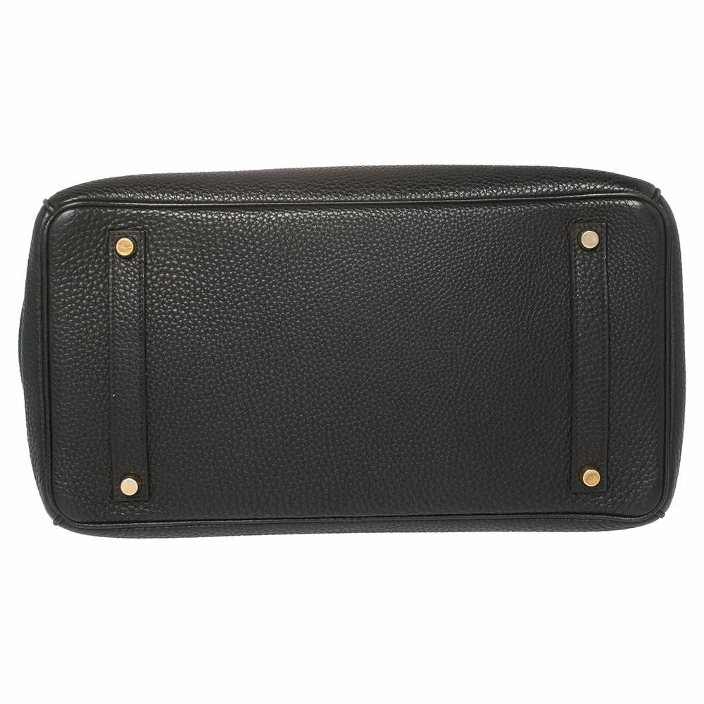Hermes Hermès Black Togo Leather Gold Finished Birkin 35 Bag For Women 9 Hermes Hermès Black Togo Leather Gold Finished Birkin 35 Bag For Women - Image 7