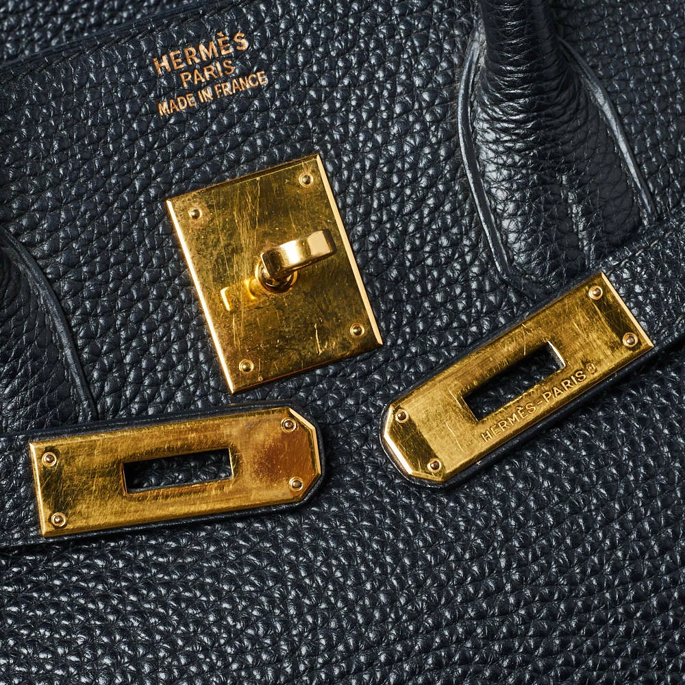 Hermes Hermès Black Togo Leather Gold Finished Birkin 35 Bag For Women 7 Hermes Hermès Black Togo Leather Gold Finished Birkin 35 Bag For Women - Image 5
