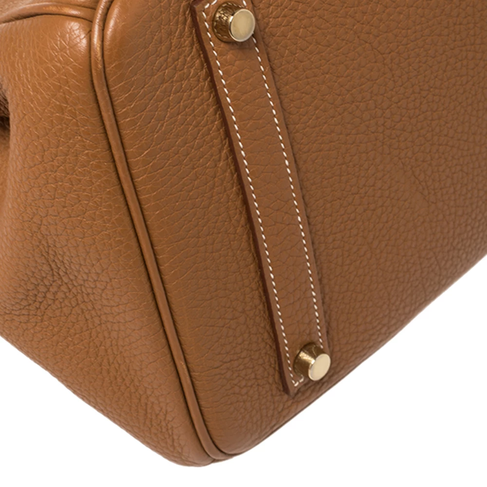Hermes Gold Togo Leather Gold Hardware Birkin 35 Bag For Women 14 Hermes Gold Togo Leather Gold Hardware Birkin 35 Bag For Women - Image 12