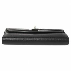 Hermes Black Epsom Leather Long Kelly Wallet For Women -Deals Hermes Store luxury women hermes used handbags p458309 006