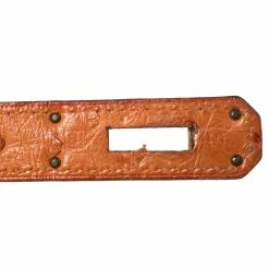 Hermes Orange Ostrich Gold Finished Kelly Sellier 32 Bag For Women -Deals Hermes Store luxury women hermes used handbags p458318 005