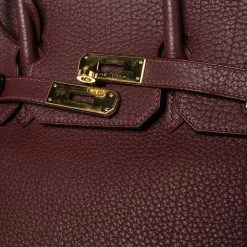 Hermes Rouge H Fjord Leather Gold Finished Birkin 35 Bag For Women -Deals Hermes Store luxury women hermes used handbags p459917 001
