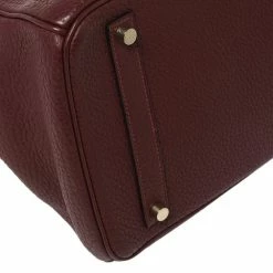 Hermes Rouge H Fjord Leather Gold Finished Birkin 35 Bag For Women -Deals Hermes Store luxury women hermes used handbags p459917 011