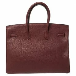 Hermes Rouge H Fjord Leather Gold Finished Birkin 35 Bag For Women -Deals Hermes Store luxury women hermes used handbags p459917 014