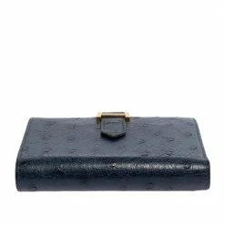 Hermes Bleu Iris Ostrich Bearn Compact Wallet For Women 20 Hermes Bleu Iris Ostrich Bearn Compact Wallet For Women -Deals Hermes Store luxury women hermes used handbags p461268 008