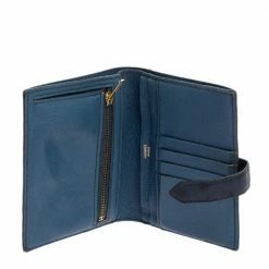 Hermes Bleu Iris Ostrich Bearn Compact Wallet For Women 15 Hermes Bleu Iris Ostrich Bearn Compact Wallet For Women -Deals Hermes Store luxury women hermes used handbags p461268 011