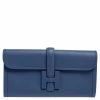 Hermes Hermès Bleu Agate Swift Leather Elan Jige 29 Clutch For Women -Deals Hermes Store luxury women hermes used handbags p461283 011