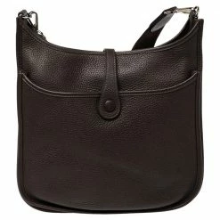 Hermes Cacao Togo Leather Evelyne III PM Bag For Women 17 Hermes Cacao Togo Leather Evelyne III PM Bag For Women -Deals Hermes Store luxury women hermes used handbags p462637 012