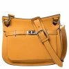 Hermes Jaune D'or Taurillon Clemence Leather Jypsiere 28 Bag For Women