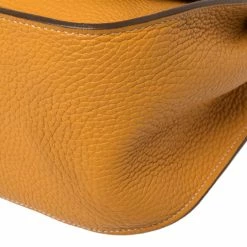 Hermes Jaune D'or Taurillon Clemence Leather Jypsiere 28 Bag For Women -Deals Hermes Store luxury women hermes used handbags p462648 008