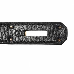 Hermes Black Taurillon Clemence Leather Gold Finished Birkin 35 Bag For Women -Deals Hermes Store luxury women hermes used handbags p462764 005