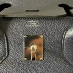 Hermes Bleu Nuit Togo Leather Palladium Hardware HAC Birkin 40 Bag For Women -Deals Hermes Store luxury women hermes used handbags p464812 005