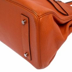 Hermes Orange Togo Leather Palladium Finished Shoulder Birkin JPG 42 Bag For Women -Deals Hermes Store luxury women hermes used handbags p465189 008