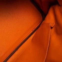 Hermes Orange Togo Leather Palladium Finished Shoulder Birkin JPG 42 Bag For Women -Deals Hermes Store luxury women hermes used handbags p465189 017
