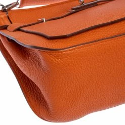 Hermes Orange Taurillon Clemence Leather Palladium Plated Jypsiere 28 Bag For Women -Deals Hermes Store luxury women hermes used handbags p465939 004