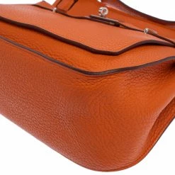 Hermes Orange Taurillon Clemence Leather Palladium Plated Jypsiere 28 Bag For Women -Deals Hermes Store luxury women hermes used handbags p465939 005