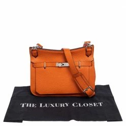 Hermes Orange Taurillon Clemence Leather Palladium Plated Jypsiere 28 Bag For Women -Deals Hermes Store luxury women hermes used handbags p465939 008