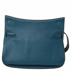 Hermes Bleu Thalassa/Canopee Taurillon Clemence Leather Palladium Hardware Jypsiere 34 Bag For Women -Deals Hermes Store luxury women hermes used handbags p468597 006