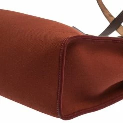 Hermes Rouge H/Ebene Canvas And Leather Herbag Zip 31 Bag For Women -Deals Hermes Store luxury women hermes used handbags p468707 007