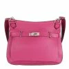 Hermes Tosca/Pink Clemence Leather Jypsiere 34 Bag For Women
