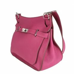 Hermes Tosca/Pink Clemence Leather Jypsiere 34 Bag For Women -Deals Hermes Store luxury women hermes used handbags p469057 006