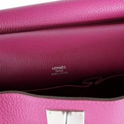 Hermes Tosca/Pink Clemence Leather Jypsiere 34 Bag For Women -Deals Hermes Store luxury women hermes used handbags p469057 007