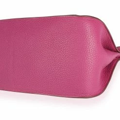 Hermes Tosca/Pink Clemence Leather Jypsiere 34 Bag For Women -Deals Hermes Store luxury women hermes used handbags p469057 009