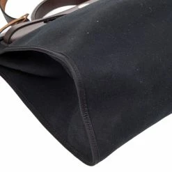Hermes Black/Cacao Canvas And Leather Herbag Zip 39 Bag For Women -Deals Hermes Store luxury women hermes used handbags p470131 001