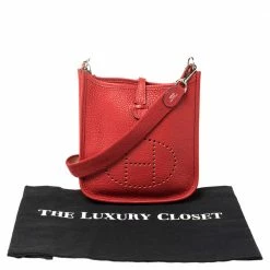 Hermes Casaque Clemence Leather Evelyne TPM Bag For Women -Deals Hermes Store luxury women hermes used handbags p471000 004