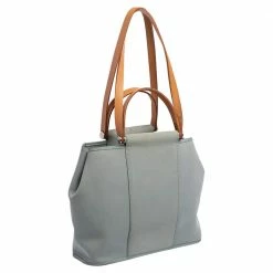 Hermes Belu Lin/Natural Canvas Cabag Elan PM Bag For Women -Deals Hermes Store luxury women hermes used handbags p472695 013