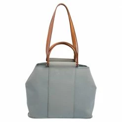 Hermes Belu Lin/Natural Canvas Cabag Elan PM Bag For Women -Deals Hermes Store luxury women hermes used handbags p472695 014
