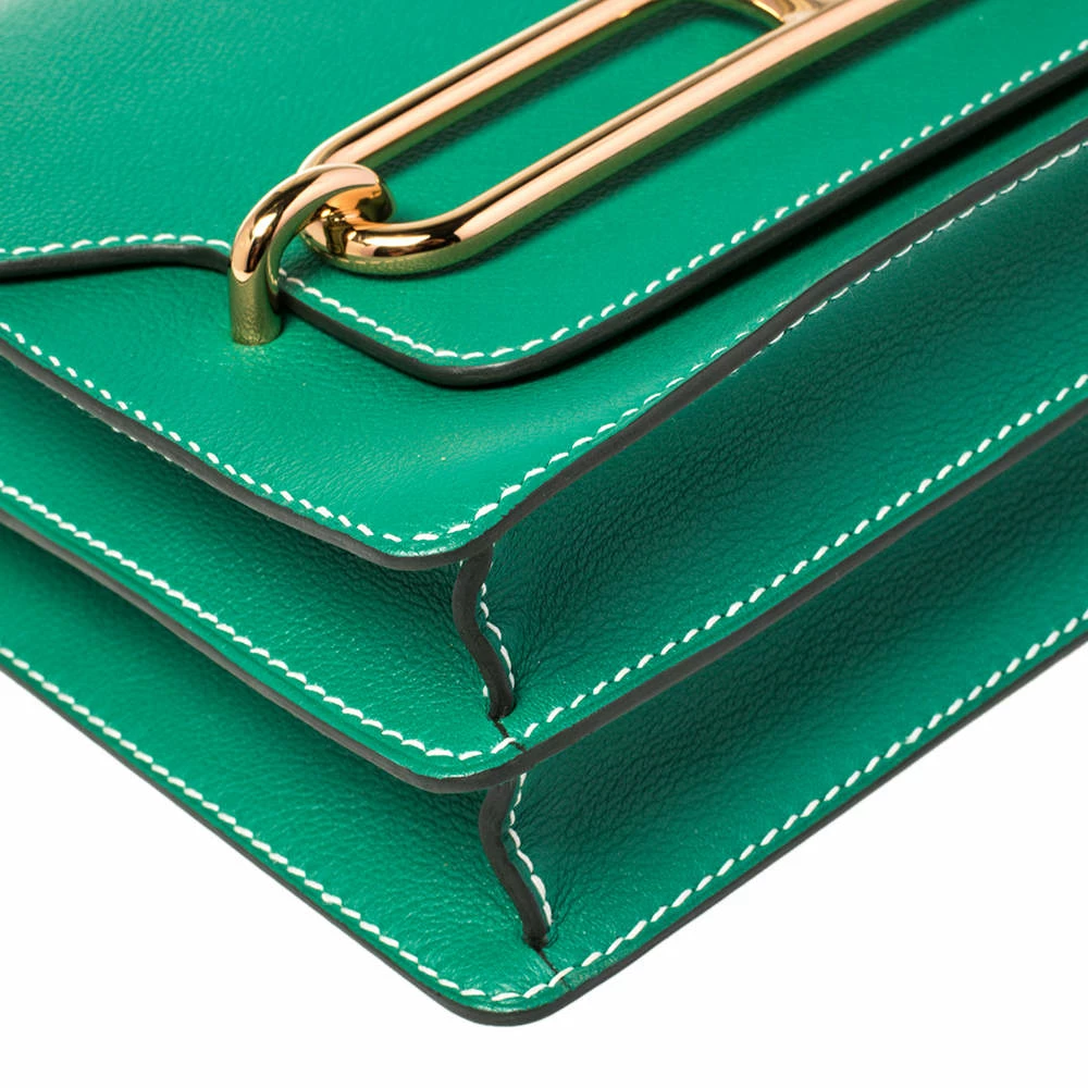 Hermes Vert Vertigo Evercolor Leather Gold Hardware Roulis 24 Bag For Women 13 Hermes Vert Vertigo Evercolor Leather Gold Hardware Roulis 24 Bag For Women - Image 11