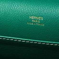 Hermes Vert Vertigo Evercolor Leather Gold Hardware Roulis 24 Bag For Women 22 Hermes Vert Vertigo Evercolor Leather Gold Hardware Roulis 24 Bag For Women -Deals Hermes Store luxury women hermes used handbags p472705 006