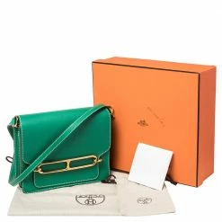 Hermes Vert Vertigo Evercolor Leather Gold Hardware Roulis 24 Bag For Women 23 Hermes Vert Vertigo Evercolor Leather Gold Hardware Roulis 24 Bag For Women -Deals Hermes Store luxury women hermes used handbags p472705 010