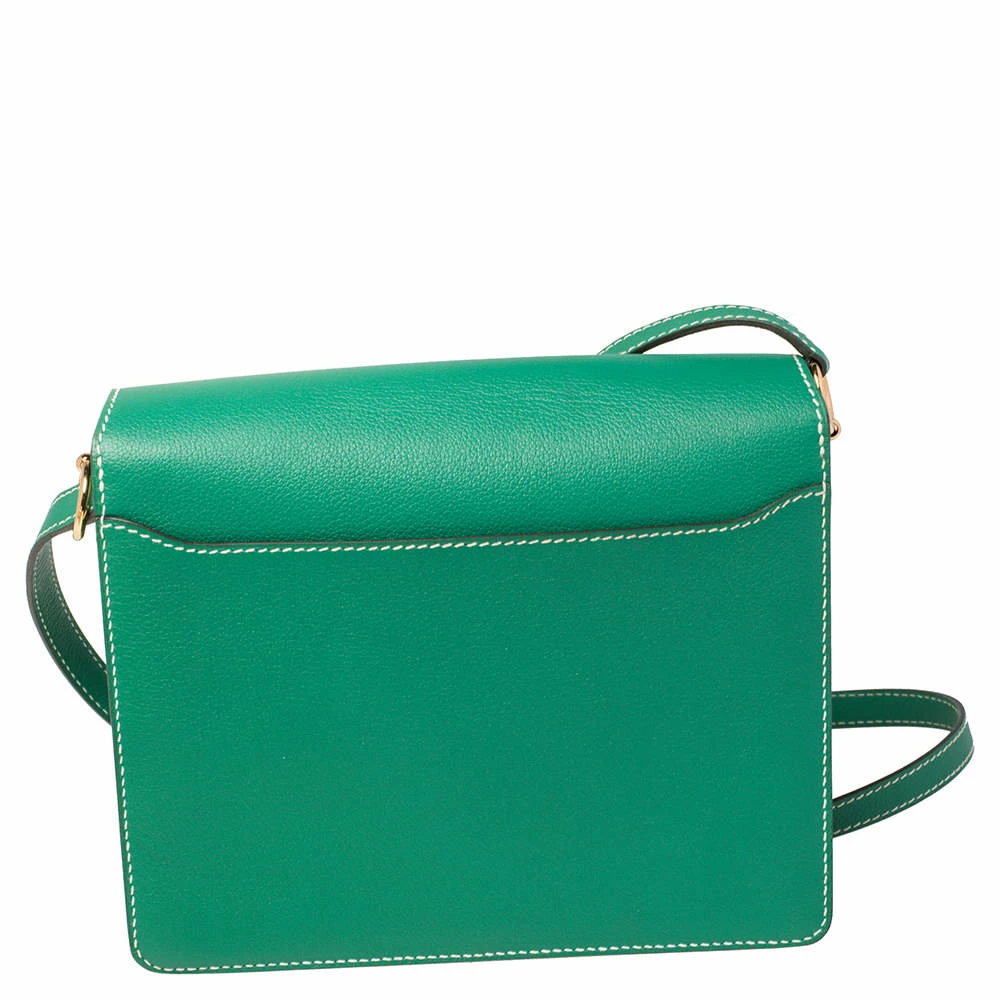 Hermes Vert Vertigo Evercolor Leather Gold Hardware Roulis 24 Bag For Women 6 Hermes Vert Vertigo Evercolor Leather Gold Hardware Roulis 24 Bag For Women - Image 4