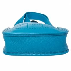Hermes Bleu Zanzibar Togo Leather Evelyne TPM Bag For Women -Deals Hermes Store luxury women hermes used handbags p473178 006