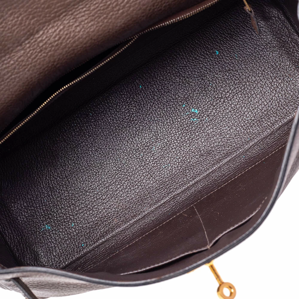 Hermes Chocolat Taurillon Clemence Leather Gold Hardware Kelly Retourne 32 Bag For Women 13 Hermes Chocolat Taurillon Clemence Leather Gold Hardware Kelly Retourne 32 Bag For Women - Image 11