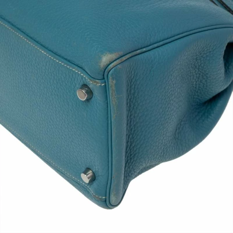 Hermes Bleu Jean Taurillon Clemence Leather Palladium Hardware Kelly Retourne 35 Bag For Women 22 Hermes Bleu Jean Taurillon Clemence Leather Palladium Hardware Kelly Retourne 35 Bag For Women - Image 20