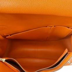 Hermes Orange Taurillon Clemence Leather Gold-plated Palladium Jypsiere 28 Bag For Women -Deals Hermes Store luxury women hermes used handbags p477330 006