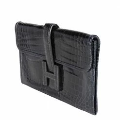 Hermes Blue Marine Shiny Niloticus Crocodile Leather Mini Jige 20 Bag For Women -Deals Hermes Store luxury women hermes used handbags p477558 003