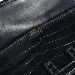 Hermes Blue Marine Shiny Niloticus Crocodile Leather Mini Jige 20 Bag For Women -Deals Hermes Store luxury women hermes used handbags p477558 005