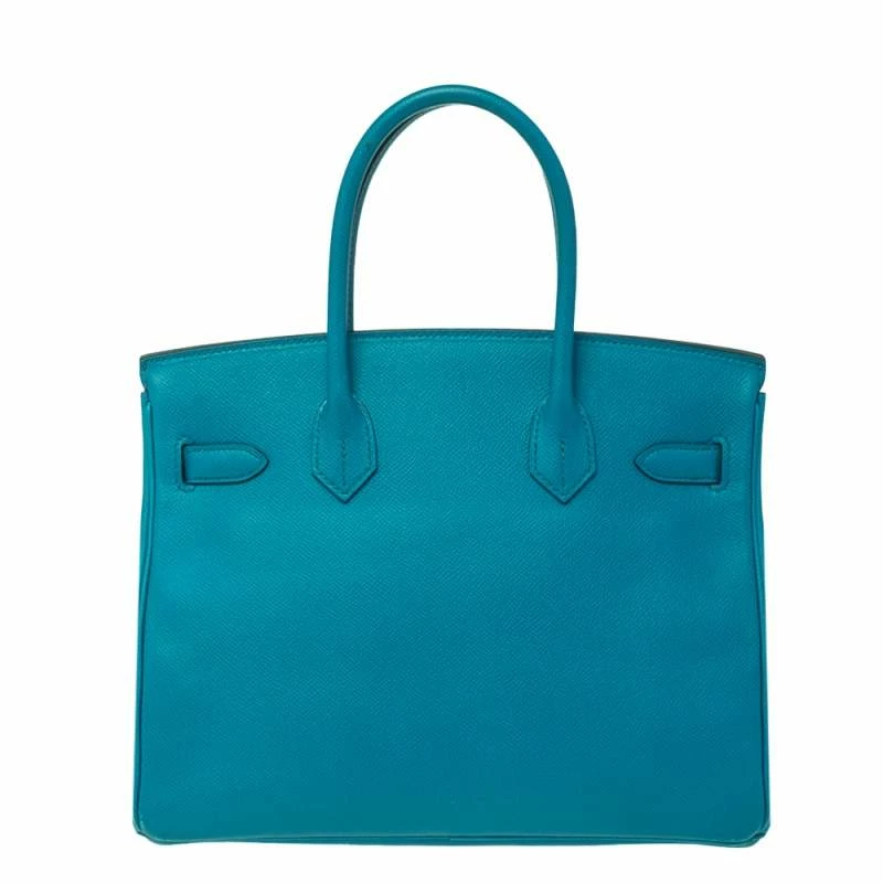 Hermes Blue Izmir Epsom Leather Gold Hardware Birkin 30 Bag For Women 6 Hermes Blue Izmir Epsom Leather Gold Hardware Birkin 30 Bag For Women - Image 4