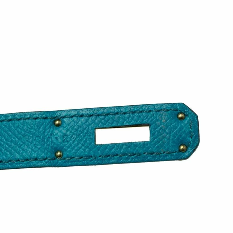 Hermes Blue Izmir Epsom Leather Gold Hardware Birkin 30 Bag For Women 17 Hermes Blue Izmir Epsom Leather Gold Hardware Birkin 30 Bag For Women - Image 15