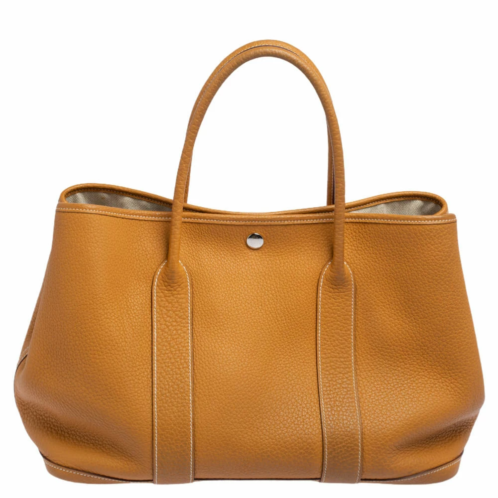 Hermes Natural Fjord Leather Garden Party 36 Bag For Women 6 Hermes Natural Fjord Leather Garden Party 36 Bag For Women - Image 4