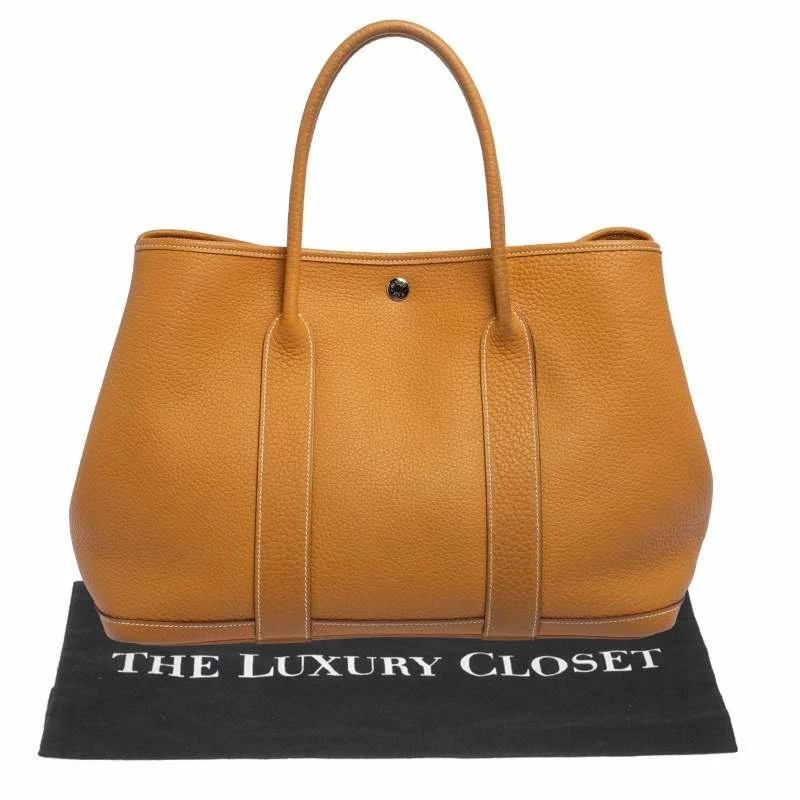 Hermes Natural Fjord Leather Garden Party 36 Bag For Women 12 Hermes Natural Fjord Leather Garden Party 36 Bag For Women - Image 10