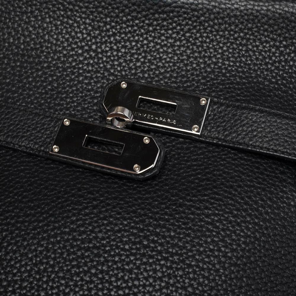 Hermes Hermès Noir Taurillon Clemence Leather Palladium Plated Jypsiere 34 Bag For Women 7 Hermes Hermès Noir Taurillon Clemence Leather Palladium Plated Jypsiere 34 Bag For Women - Image 5